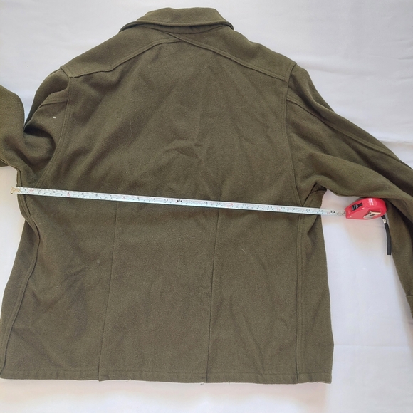 Canadian Army Military Pilot Shaket Flannel Jacket Coat size XL Cropped Green - Picture 4 of 4